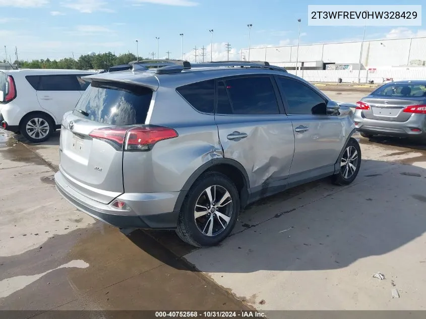 2017 Toyota Rav4 Xle VIN: 2T3WFREV0HW328429 Lot: 40752568