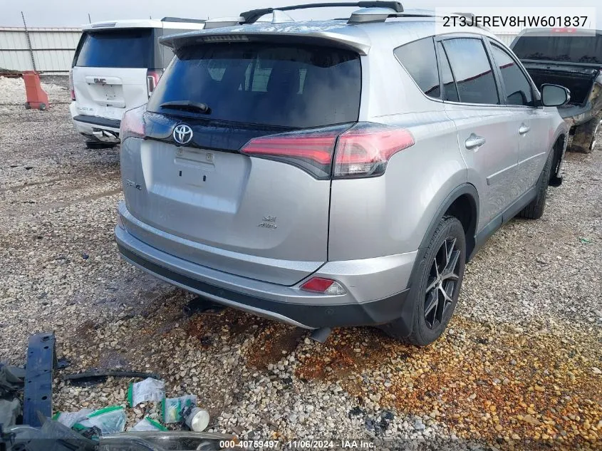 2017 Toyota Rav4 Se VIN: 2T3JFREV8HW601837 Lot: 40759497