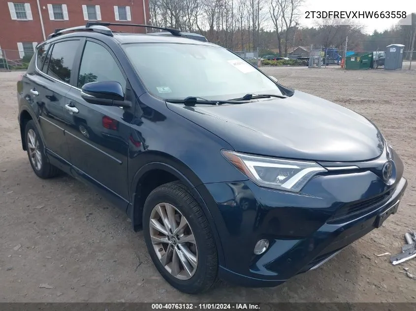 2017 Toyota Rav4 Platinum VIN: 2T3DFREVXHW663558 Lot: 40763132