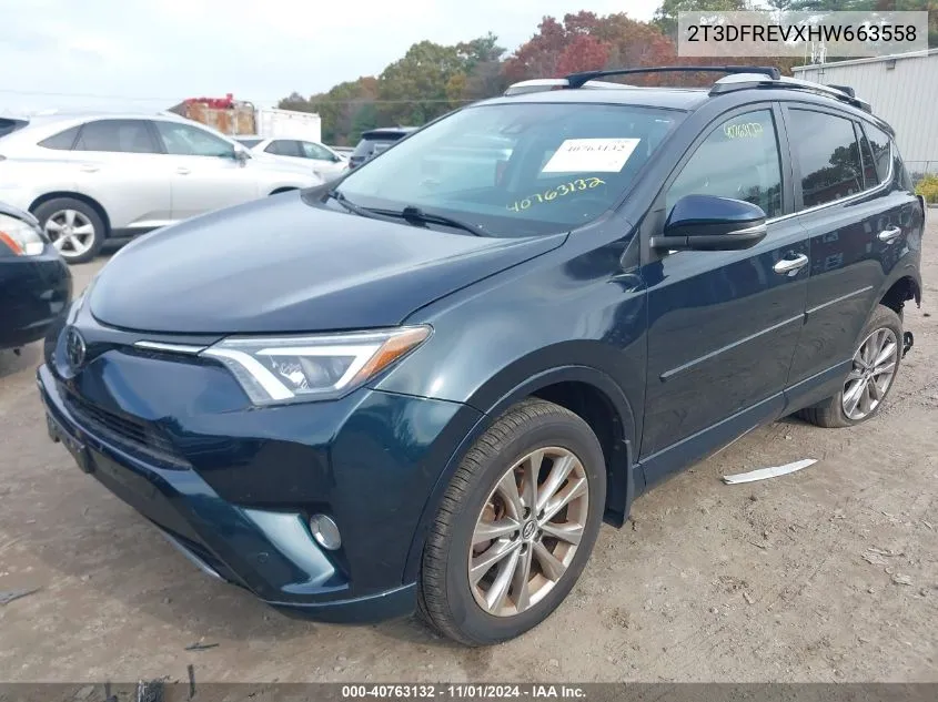 2017 Toyota Rav4 Platinum VIN: 2T3DFREVXHW663558 Lot: 40763132