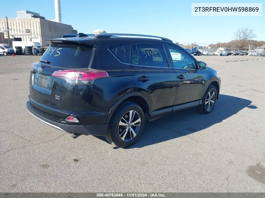 2T3RFREV0HW598869 2017 Toyota Rav4 Xle