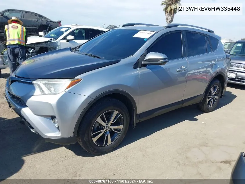 2017 Toyota Rav4 Xle VIN: 2T3WFREV6HW335448 Lot: 40767168