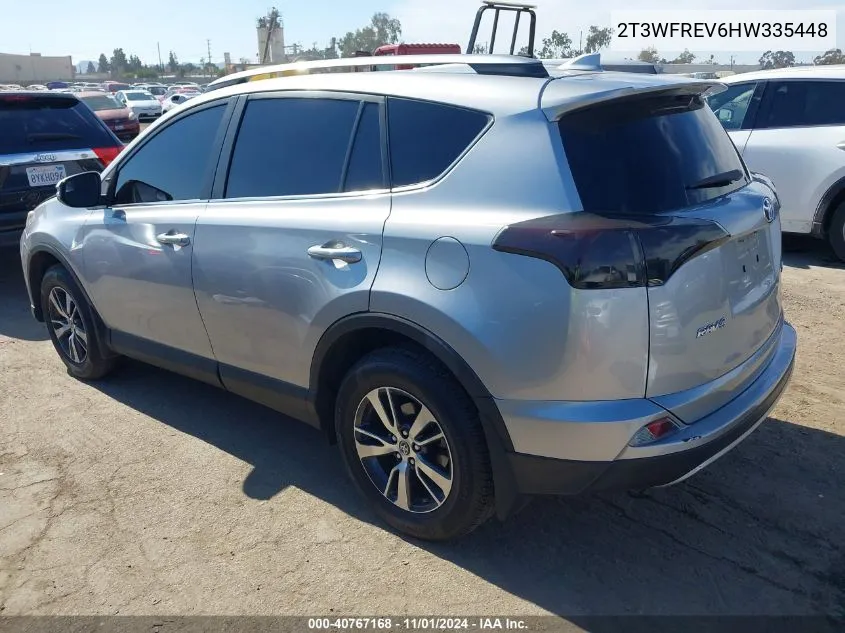 2017 Toyota Rav4 Xle VIN: 2T3WFREV6HW335448 Lot: 40767168