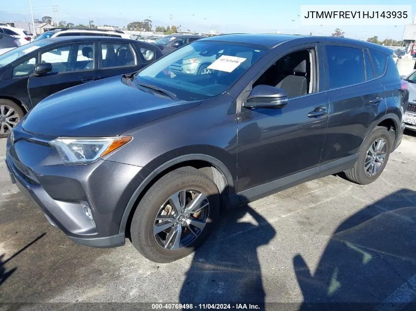 2017 Toyota Rav4 Xle VIN: JTMWFREV1HJ143935 Lot: 40769498