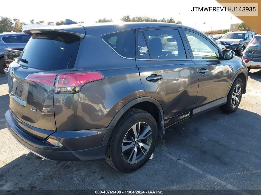 2017 Toyota Rav4 Xle VIN: JTMWFREV1HJ143935 Lot: 40769498