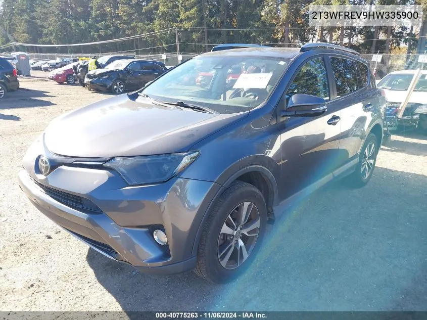 2017 Toyota Rav4 Xle VIN: 2T3WFREV9HW335900 Lot: 40775263