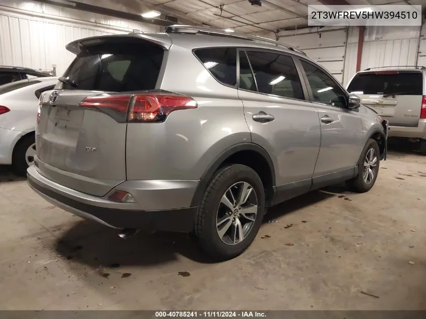 2T3WFREV5HW394510 2017 Toyota Rav4 Xle