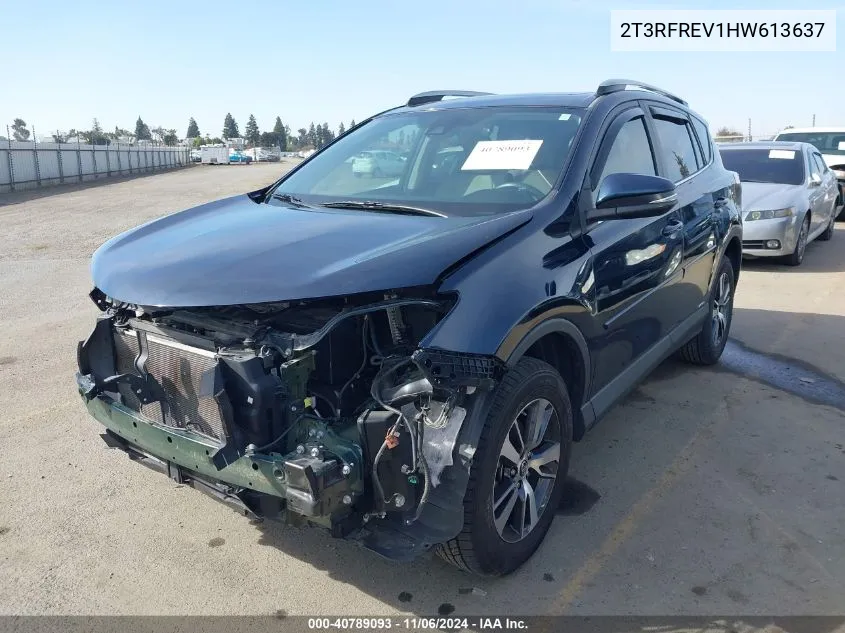 2017 Toyota Rav4 Xle VIN: 2T3RFREV1HW613637 Lot: 40789093