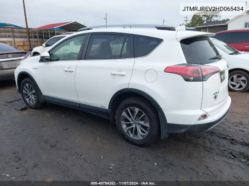 JTMRJREV2HD065434 2017 Toyota Rav4 Hybrid Xle