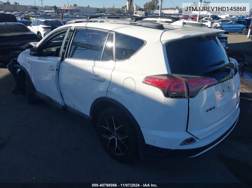 2017 Toyota Rav4 Hybrid Se VIN: JTMJJREV1HD145868 Lot: 40798086