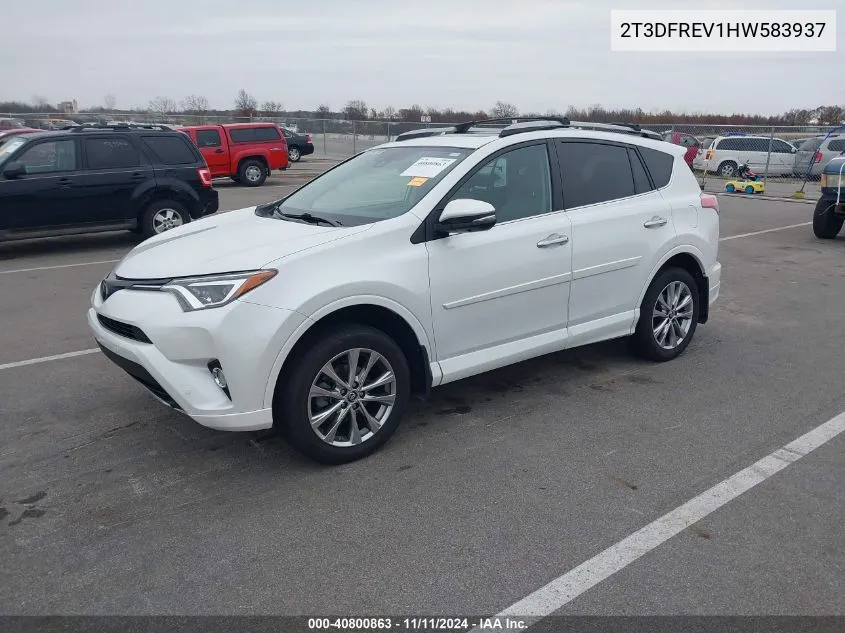 2T3DFREV1HW583937 2017 Toyota Rav4 Platinum