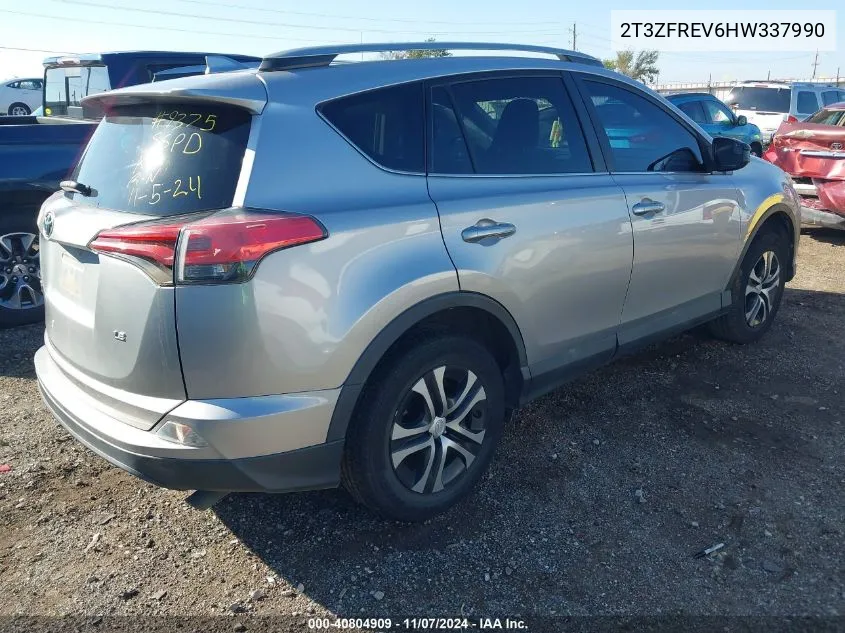 2017 Toyota Rav4 Le VIN: 2T3ZFREV6HW337990 Lot: 40804909