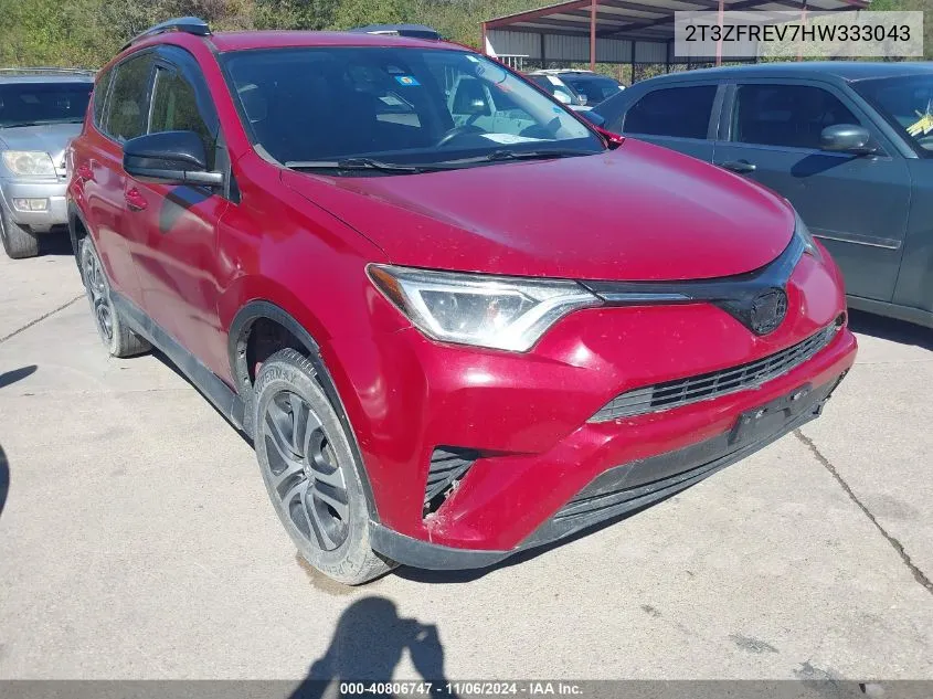 2017 Toyota Rav4 Le VIN: 2T3ZFREV7HW333043 Lot: 40806747