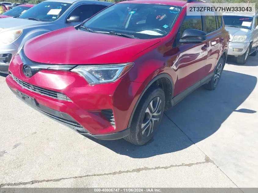 2017 Toyota Rav4 Le VIN: 2T3ZFREV7HW333043 Lot: 40806747