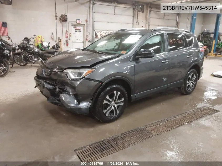 2017 Toyota Rav4 Le VIN: 2T3BFREV7HW545314 Lot: 40815705