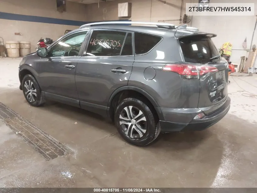 2017 Toyota Rav4 Le VIN: 2T3BFREV7HW545314 Lot: 40815705