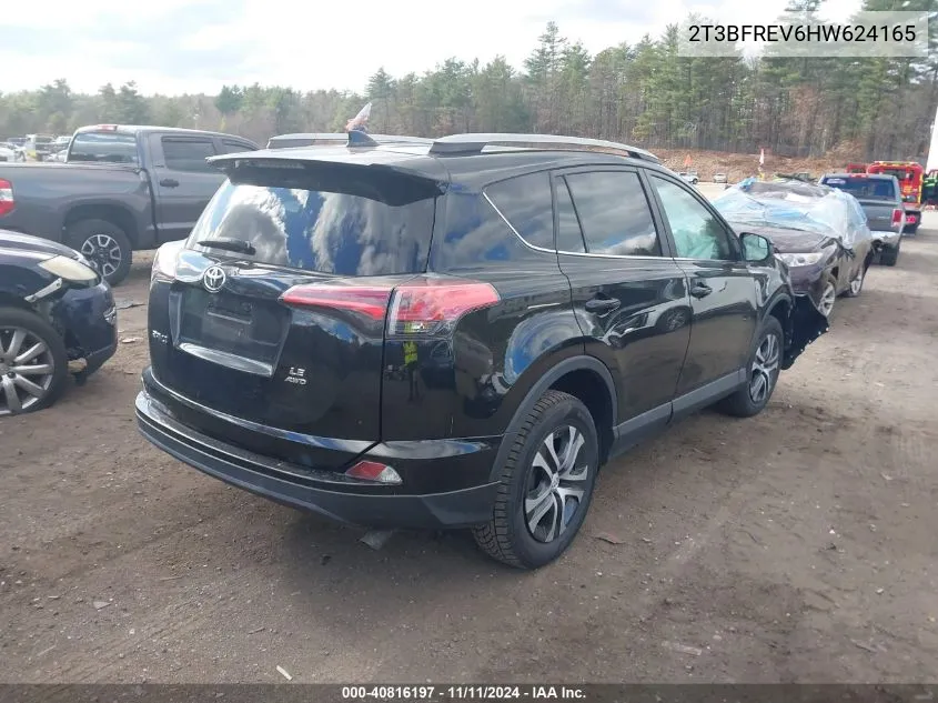 2017 Toyota Rav4 Le VIN: 2T3BFREV6HW624165 Lot: 40816197