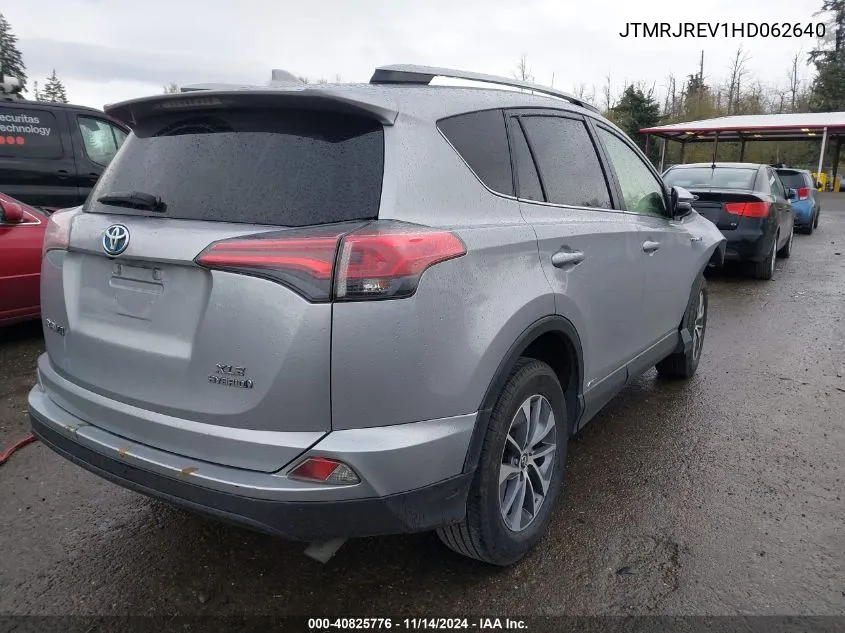 2017 Toyota Rav4 Hybrid Xle VIN: JTMRJREV1HD062640 Lot: 40825776