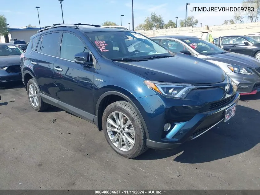 JTMDJREV0HD069783 2017 Toyota Rav4 Hybrid Limited