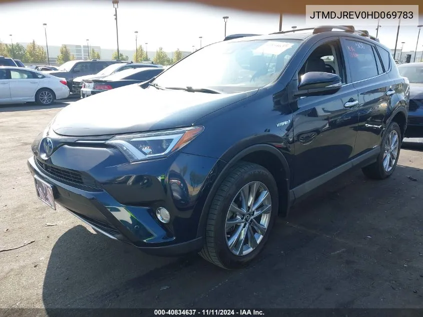 JTMDJREV0HD069783 2017 Toyota Rav4 Hybrid Limited