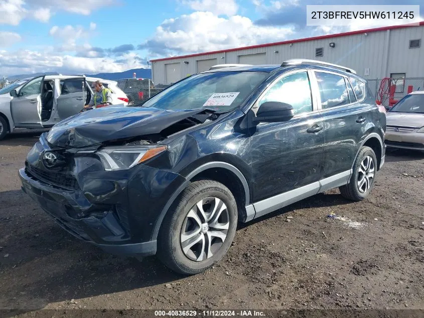 2017 Toyota Rav4 Le VIN: 2T3BFREV5HW611245 Lot: 40836529