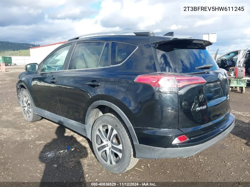 2017 Toyota Rav4 Le VIN: 2T3BFREV5HW611245 Lot: 40836529