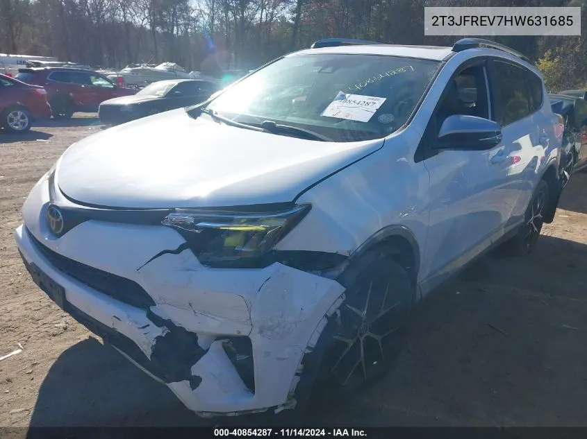 2017 Toyota Rav4 Se VIN: 2T3JFREV7HW631685 Lot: 40854287