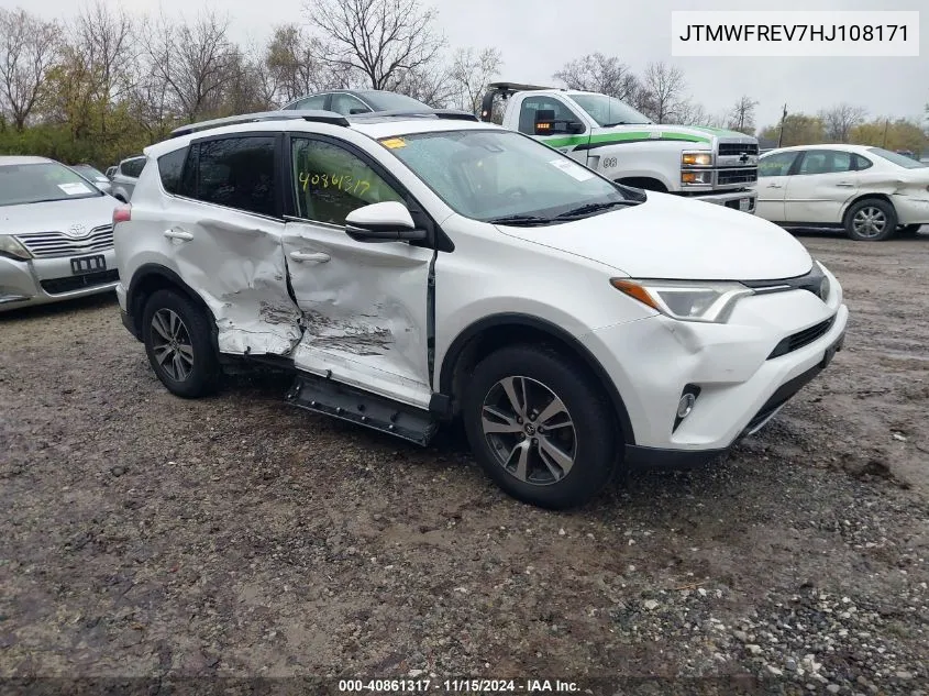 2017 Toyota Rav4 Xle VIN: JTMWFREV7HJ108171 Lot: 40861317