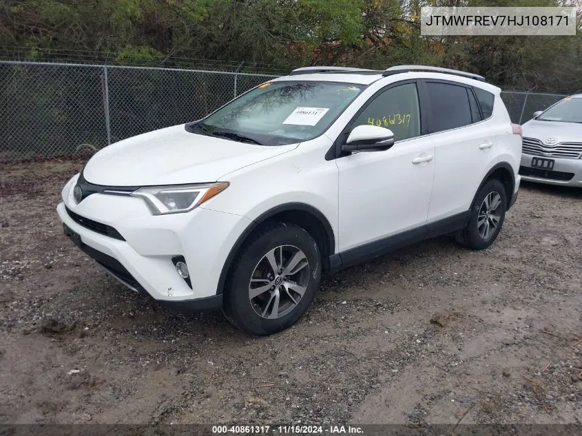 2017 Toyota Rav4 Xle VIN: JTMWFREV7HJ108171 Lot: 40861317