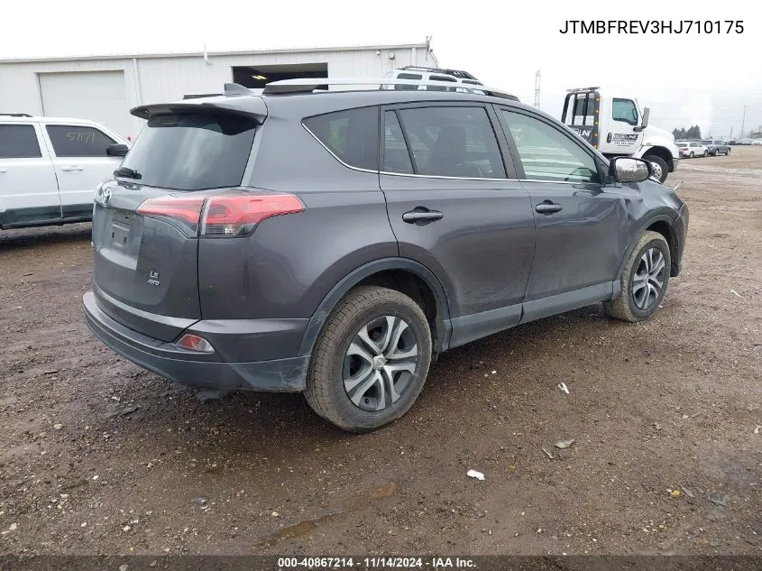 2017 Toyota Rav4 Le VIN: JTMBFREV3HJ710175 Lot: 40867214