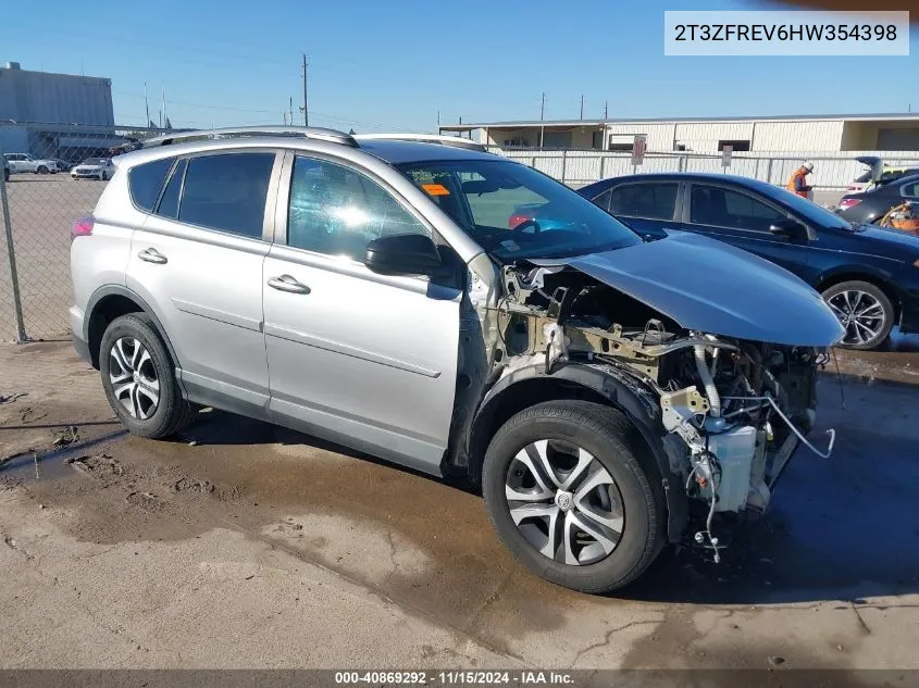 2017 Toyota Rav4 Le VIN: 2T3ZFREV6HW354398 Lot: 40869292