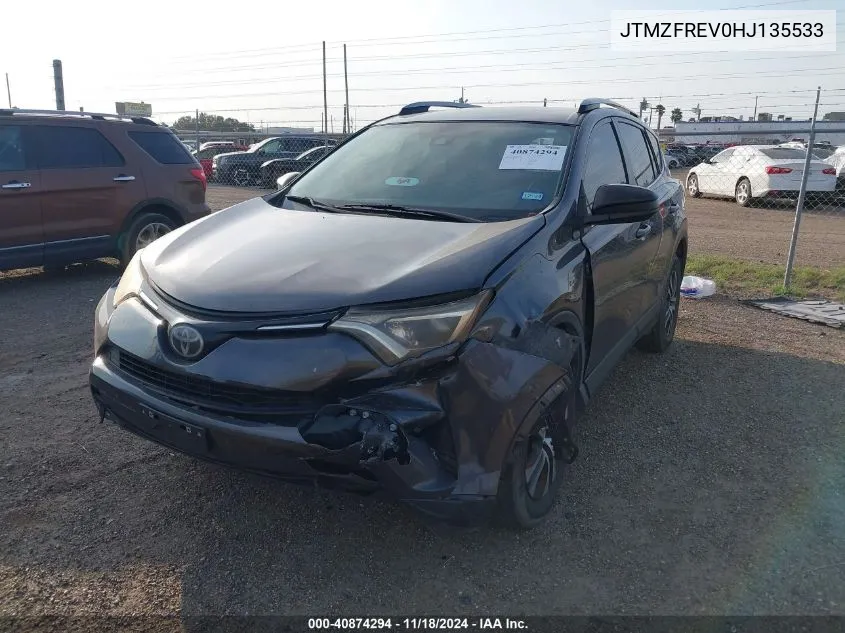 2017 Toyota Rav4 Le VIN: JTMZFREV0HJ135533 Lot: 40874294