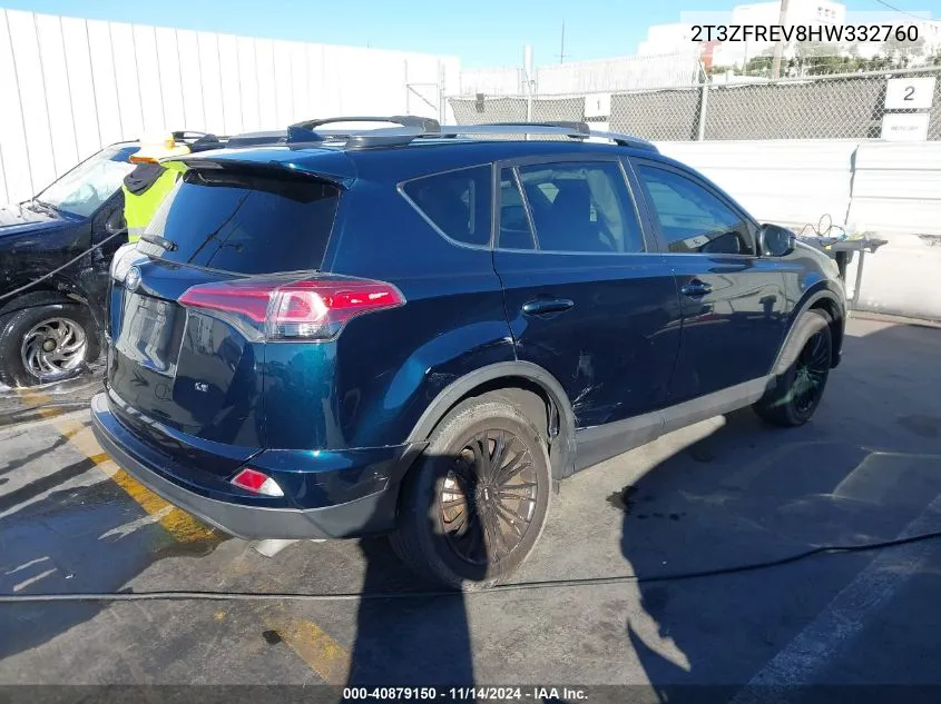 2017 Toyota Rav4 Le VIN: 2T3ZFREV8HW332760 Lot: 40879150