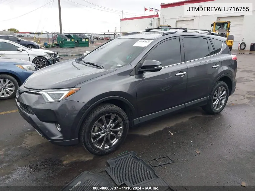 2017 Toyota Rav4 Limited/Se/Platinum VIN: JTMDFREV6HJ716755 Lot: 40883737