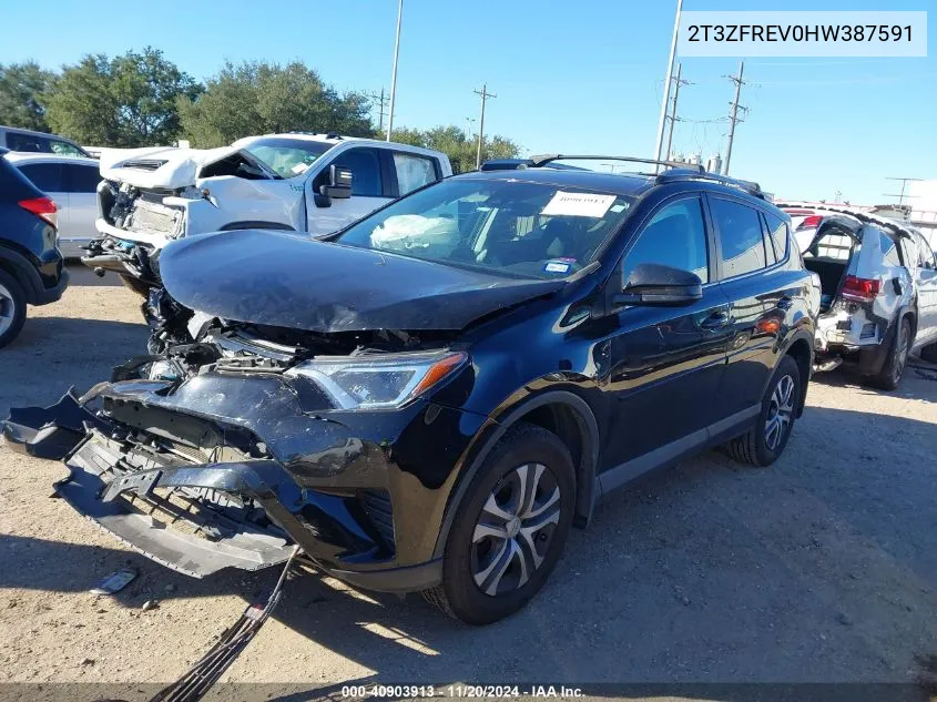 2017 Toyota Rav4 Le VIN: 2T3ZFREV0HW387591 Lot: 40903913