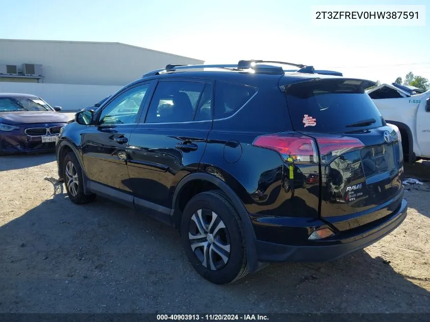 2017 Toyota Rav4 Le VIN: 2T3ZFREV0HW387591 Lot: 40903913