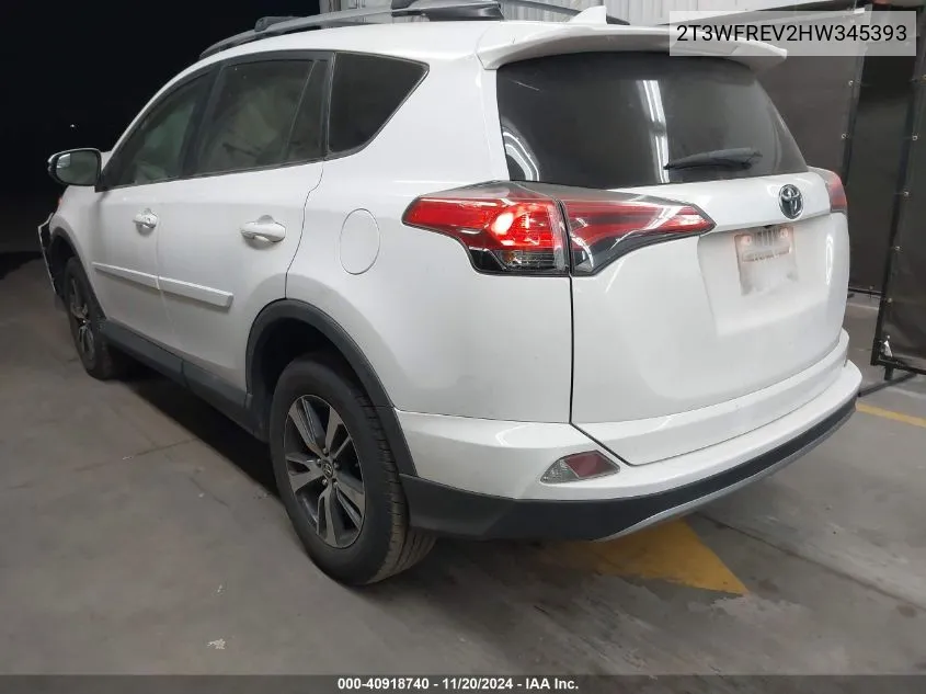 2017 Toyota Rav4 Xle VIN: 2T3WFREV2HW345393 Lot: 40918740