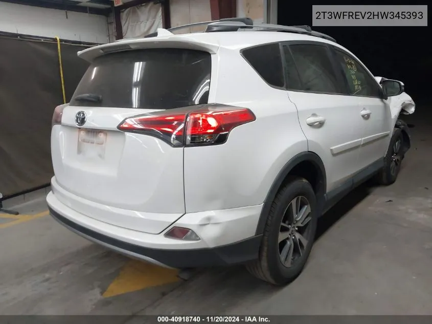 2017 Toyota Rav4 Xle VIN: 2T3WFREV2HW345393 Lot: 40918740