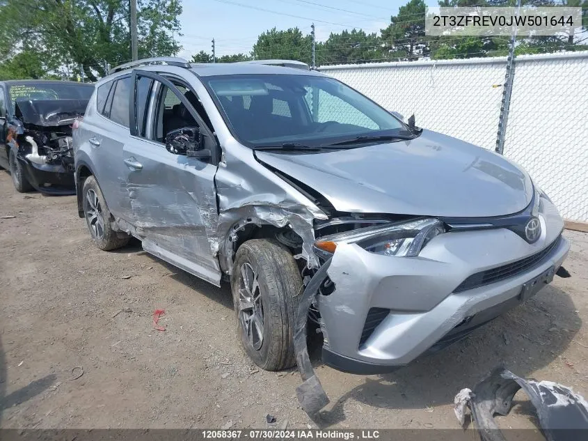 2018 Toyota Rav4 Le VIN: 2T3ZFREV0JW501644 Lot: 12058367