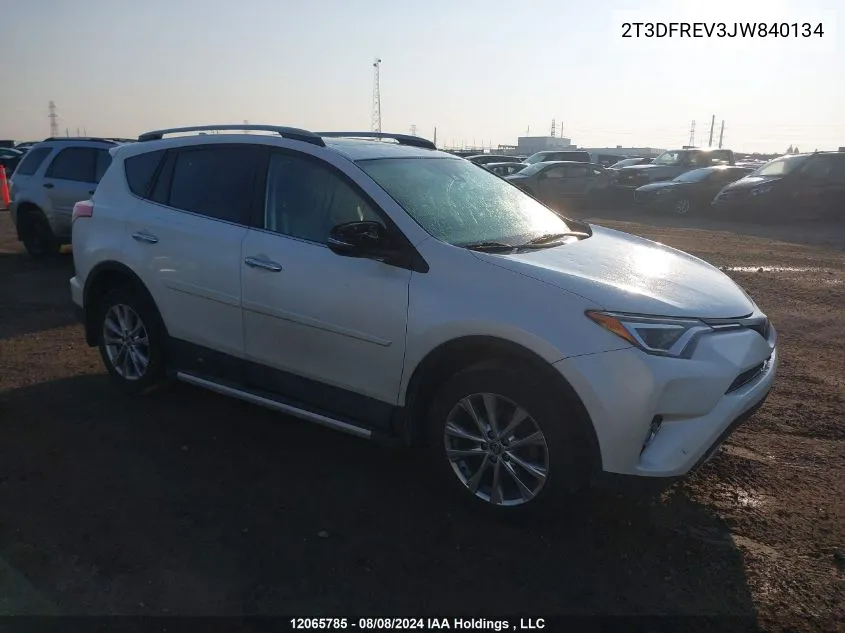 2T3DFREV3JW840134 2018 Toyota Rav4 Limited/Se/Platinum