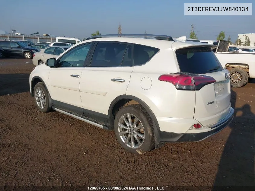 2T3DFREV3JW840134 2018 Toyota Rav4 Limited/Se/Platinum