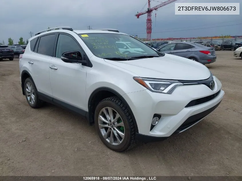 2018 Toyota Rav4 Limited/Se/Platinum VIN: 2T3DFREV6JW806673 Lot: 12065918