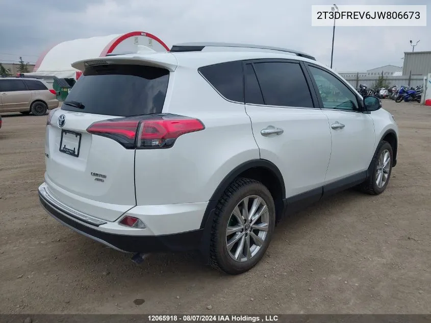 2018 Toyota Rav4 Limited/Se/Platinum VIN: 2T3DFREV6JW806673 Lot: 12065918