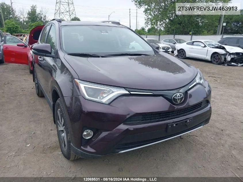 2018 Toyota Rav4 Xle VIN: 2T3WFREV3JW463913 Lot: 12069531