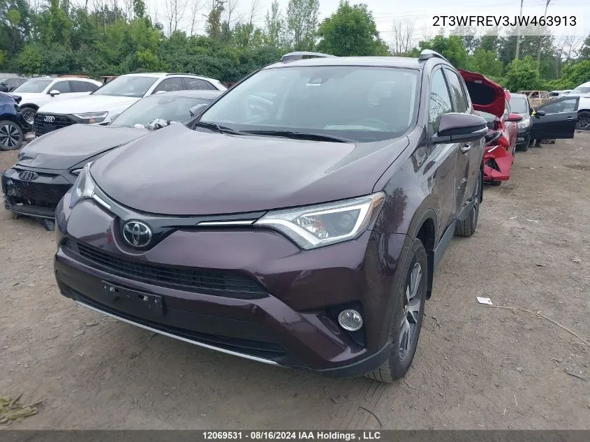 2T3WFREV3JW463913 2018 Toyota Rav4 Xle