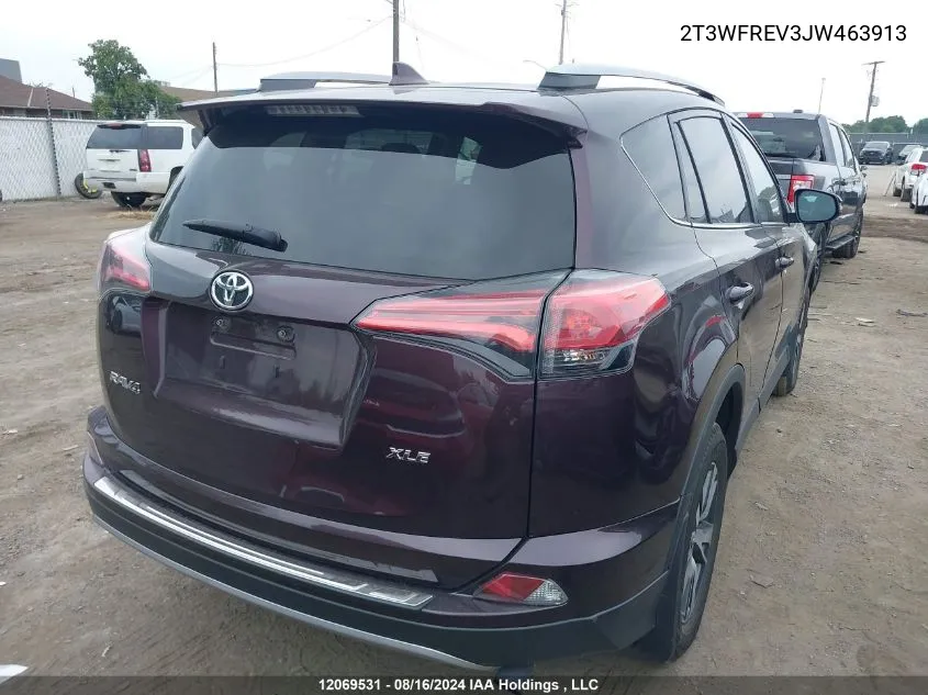 2T3WFREV3JW463913 2018 Toyota Rav4 Xle