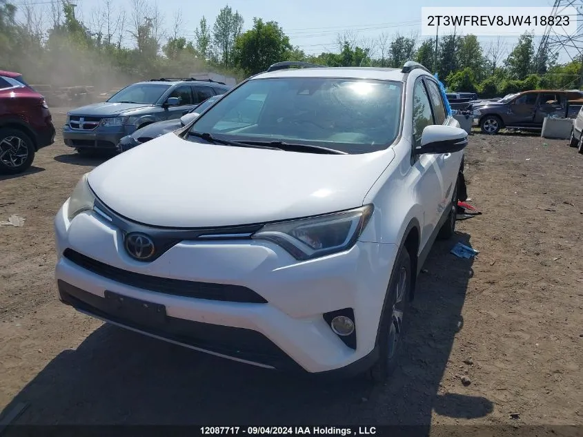 2018 Toyota Rav4 Xle VIN: 2T3WFREV8JW418823 Lot: 12087717