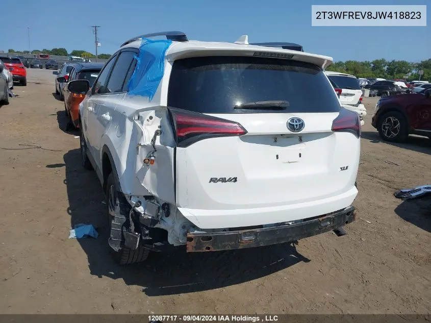 2T3WFREV8JW418823 2018 Toyota Rav4 Xle