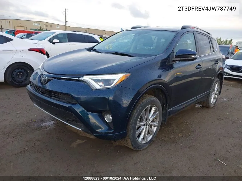 2T3DFREV4JW787749 2018 Toyota Rav4 Limited/Se/Platinum