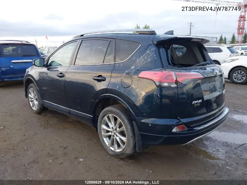 2T3DFREV4JW787749 2018 Toyota Rav4 Limited/Se/Platinum